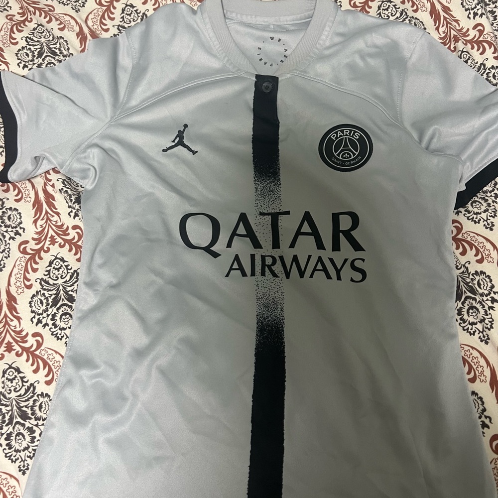 Jordan PSG Light Gray Soccer Jersey